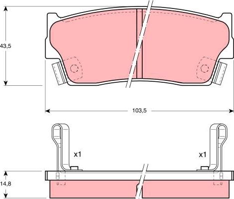 TRW GDB885DT - Bremžu uzliku kompl., Disku bremzes www.autospares.lv