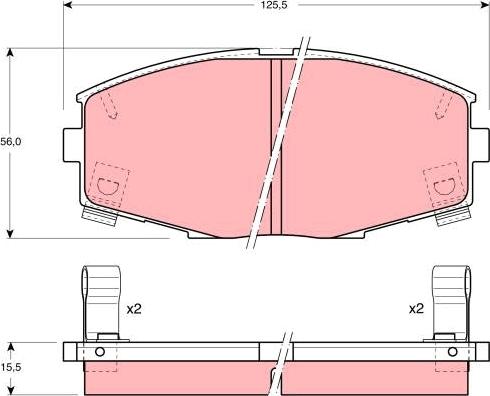 TRW GDB880 - Тормозные колодки, дисковые, комплект www.autospares.lv