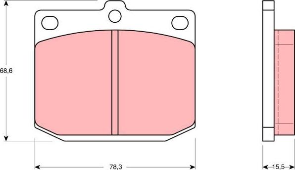 TRW GDB881 - Brake Pad Set, disc brake www.autospares.lv