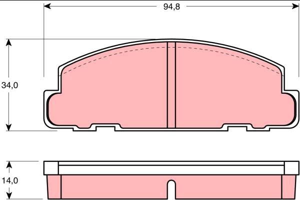 TRW GDB888 - Brake Pad Set, disc brake www.autospares.lv