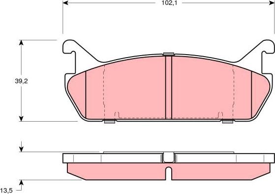 TRW GDB887AT - Bremžu uzliku kompl., Disku bremzes www.autospares.lv