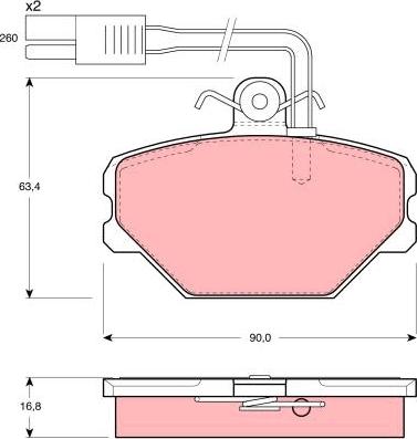 TRW GDB836 - Bremžu uzliku kompl., Disku bremzes autospares.lv