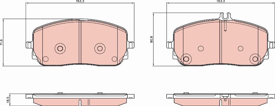 TRW GDB8305 - Bremžu uzliku kompl., Disku bremzes www.autospares.lv