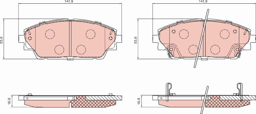 TRW GDB8307AT - Bremžu uzliku kompl., Disku bremzes www.autospares.lv