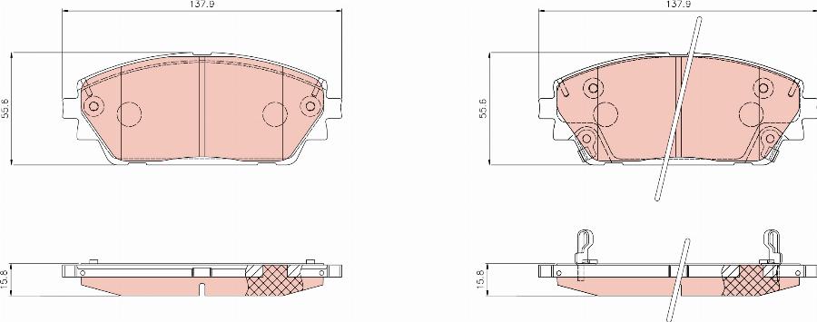 TRW GDB8317 - Bremžu uzliku kompl., Disku bremzes www.autospares.lv