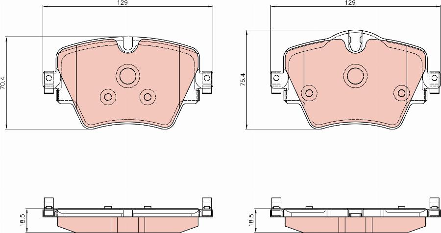 TRW GDB8282 - Bremžu uzliku kompl., Disku bremzes www.autospares.lv