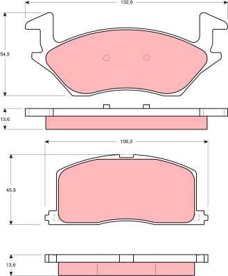 TRW GDB878 - Brake Pad Set, disc brake www.autospares.lv