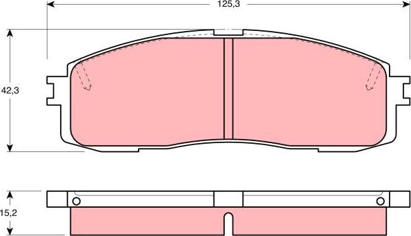 TRW GDB872 - Brake Pad Set, disc brake www.autospares.lv