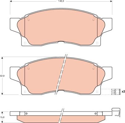 TRW GDB877 - Bremžu uzliku kompl., Disku bremzes www.autospares.lv