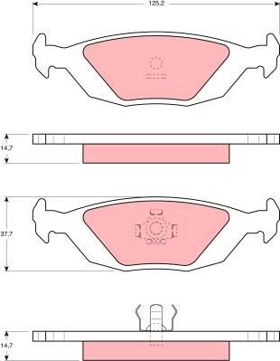 TRW GDB392 - Тормозные колодки, дисковые, комплект www.autospares.lv