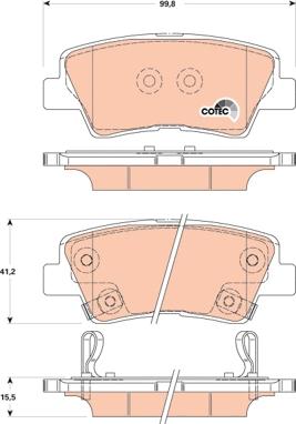 TRW GDB3494 - Тормозные колодки, дисковые, комплект www.autospares.lv