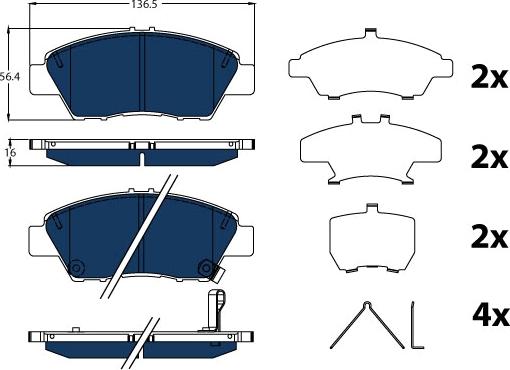 TRW GDB3493BTE - Bremžu uzliku kompl., Disku bremzes www.autospares.lv