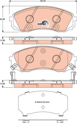 TRW GDB3448 - Bremžu uzliku kompl., Disku bremzes www.autospares.lv