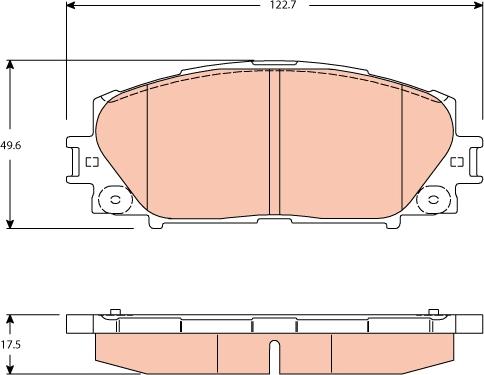 TRW GDB3459 - Тормозные колодки, дисковые, комплект www.autospares.lv