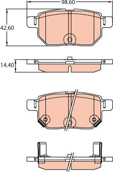 TRW GDB3454 - Тормозные колодки, дисковые, комплект www.autospares.lv