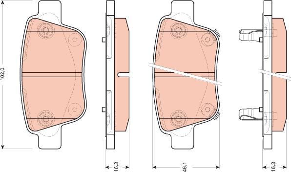 TRW GDB3456 - Bremžu uzliku kompl., Disku bremzes autospares.lv