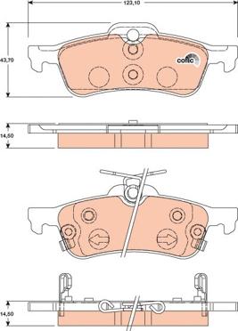 TRW GDB3458 - Bremžu uzliku kompl., Disku bremzes www.autospares.lv