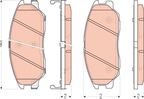 TRW GDB3465 - Bremžu uzliku kompl., Disku bremzes www.autospares.lv