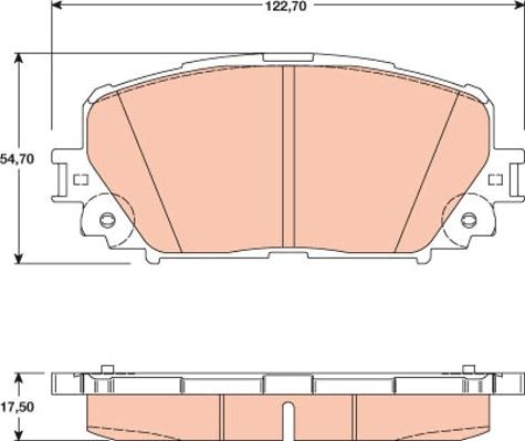 TRW GDB3460 - Тормозные колодки, дисковые, комплект www.autospares.lv