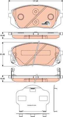 TRW GDB3461AT - Bremžu uzliku kompl., Disku bremzes www.autospares.lv