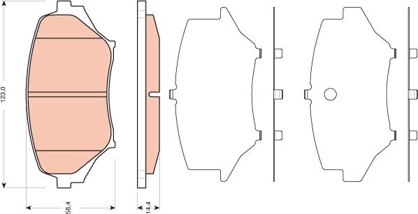 TRW GDB3401 - Bremžu uzliku kompl., Disku bremzes www.autospares.lv