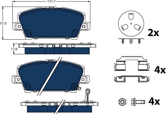 TRW GDB3407BTE - Bremžu uzliku kompl., Disku bremzes www.autospares.lv