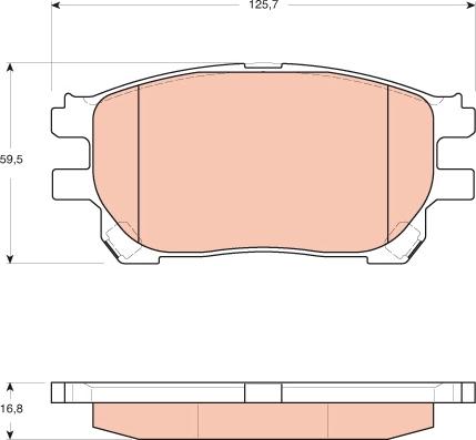 TRW GDB3414 - Brake Pad Set, disc brake www.autospares.lv