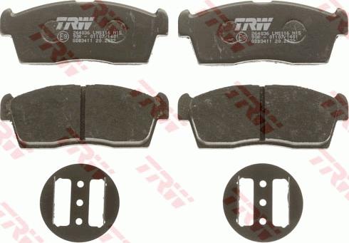 TRW GDB3411 - Brake Pad Set, disc brake www.autospares.lv