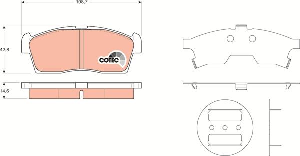 TRW GDB3411 - Brake Pad Set, disc brake www.autospares.lv