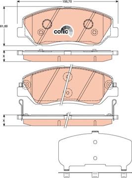 TRW GDB3418 - Brake Pad Set, disc brake www.autospares.lv