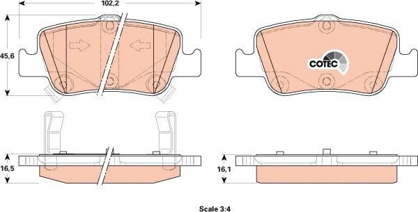 TRW GDB3480 - Bremžu uzliku kompl., Disku bremzes autospares.lv