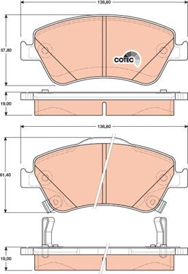 TRW GDB3481 - Brake Pad Set, disc brake www.autospares.lv