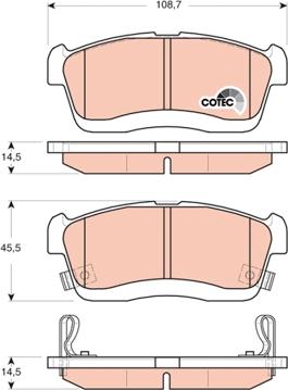 TRW GDB3430 - Brake Pad Set, disc brake www.autospares.lv