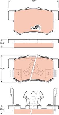 TRW GDB3438 - Brake Pad Set, disc brake www.autospares.lv