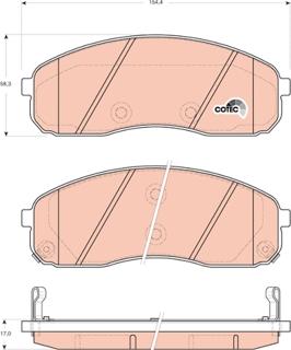 TRW GDB3433 - Bremžu uzliku kompl., Disku bremzes www.autospares.lv