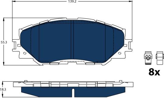 TRW GDB3425BTE - Bremžu uzliku kompl., Disku bremzes www.autospares.lv