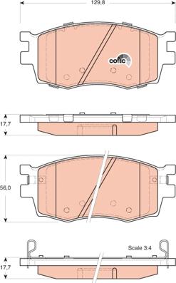 TRW GDB3420 - Bremžu uzliku kompl., Disku bremzes www.autospares.lv