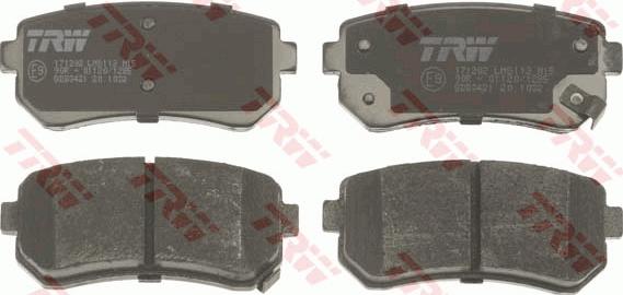 TRW GDB3421 - Brake Pad Set, disc brake www.autospares.lv