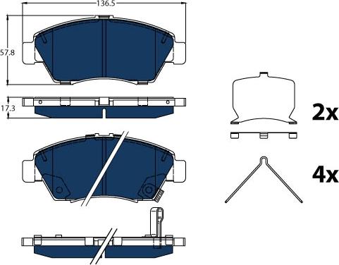 TRW GDB3478BTE - Bremžu uzliku kompl., Disku bremzes www.autospares.lv