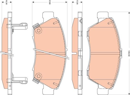 TRW GDB3478 - Bremžu uzliku kompl., Disku bremzes www.autospares.lv