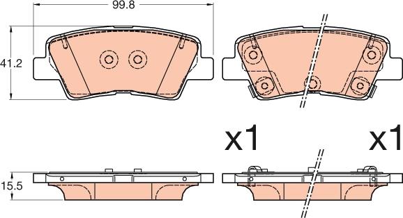 NPS H361I13 - Brake Pad Set, disc brake www.autospares.lv