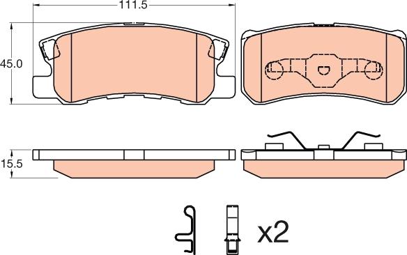 TRW GDB3595 - Brake Pad Set, disc brake www.autospares.lv