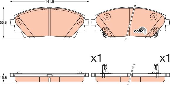 TRW GDB3592 - Bremžu uzliku kompl., Disku bremzes autospares.lv