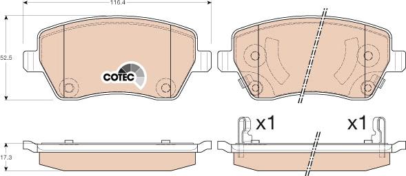 TRW GDB3546 - Тормозные колодки, дисковые, комплект www.autospares.lv