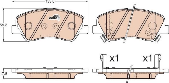 TRW GDB3548 - Brake Pad Set, disc brake www.autospares.lv