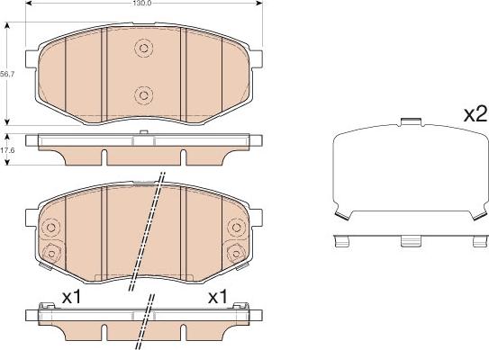 TRW GDB3553 - Тормозные колодки, дисковые, комплект www.autospares.lv