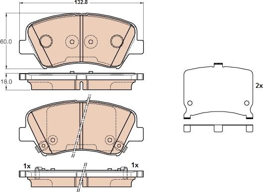 TRW GDB3552 - Тормозные колодки, дисковые, комплект www.autospares.lv