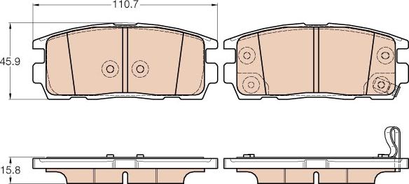 TRW GDB3566 - Bremžu uzliku kompl., Disku bremzes www.autospares.lv