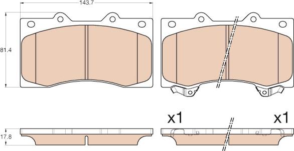 TRW GDB3560 - Bremžu uzliku kompl., Disku bremzes www.autospares.lv