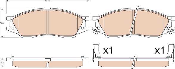 TRW GDB3563 - Bremžu uzliku kompl., Disku bremzes www.autospares.lv